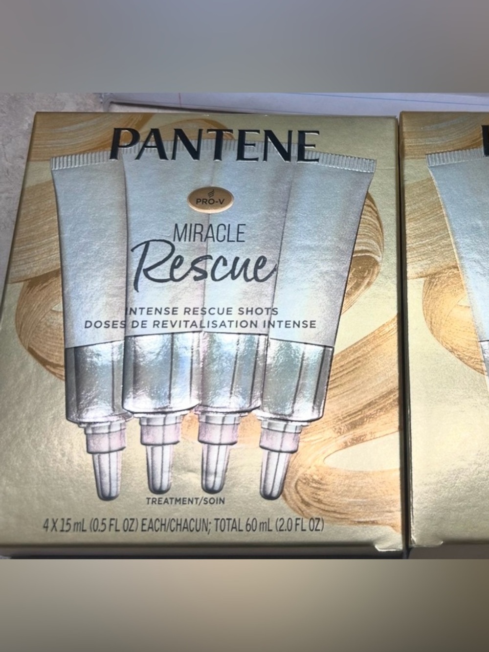 Pantene Miracle Rescue Intensive Rescue Shots - Gold & Silver Packaging